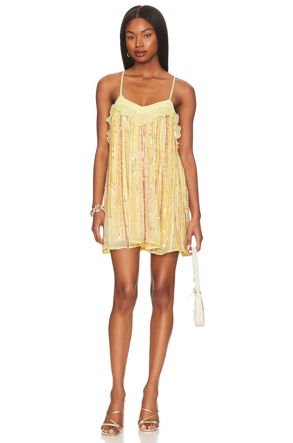 

Платье мини Tularosa Novah Sequin, цвет Lemonade Yellow