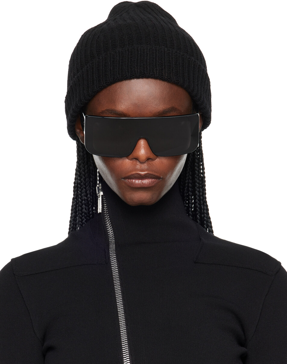 

Черная шапка с закатанными полями Rick Owens
