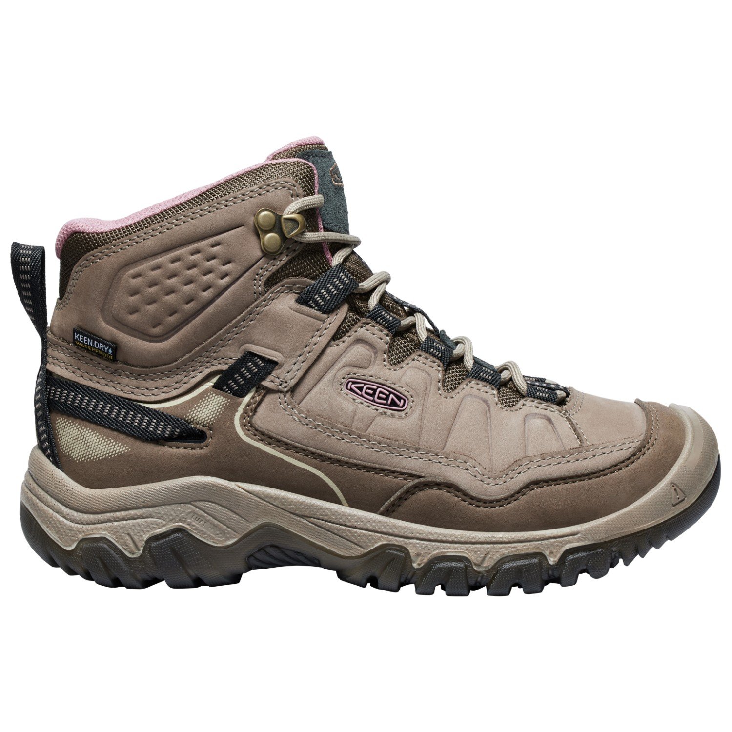 Ботинки для прогулки Keen Women's Targhee IV Mid WP, цвет Brindle/Nostalgia Rose