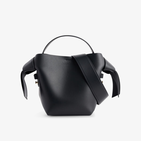 

Кожаная сумка через плечо musubi mini Acne Studios, черный