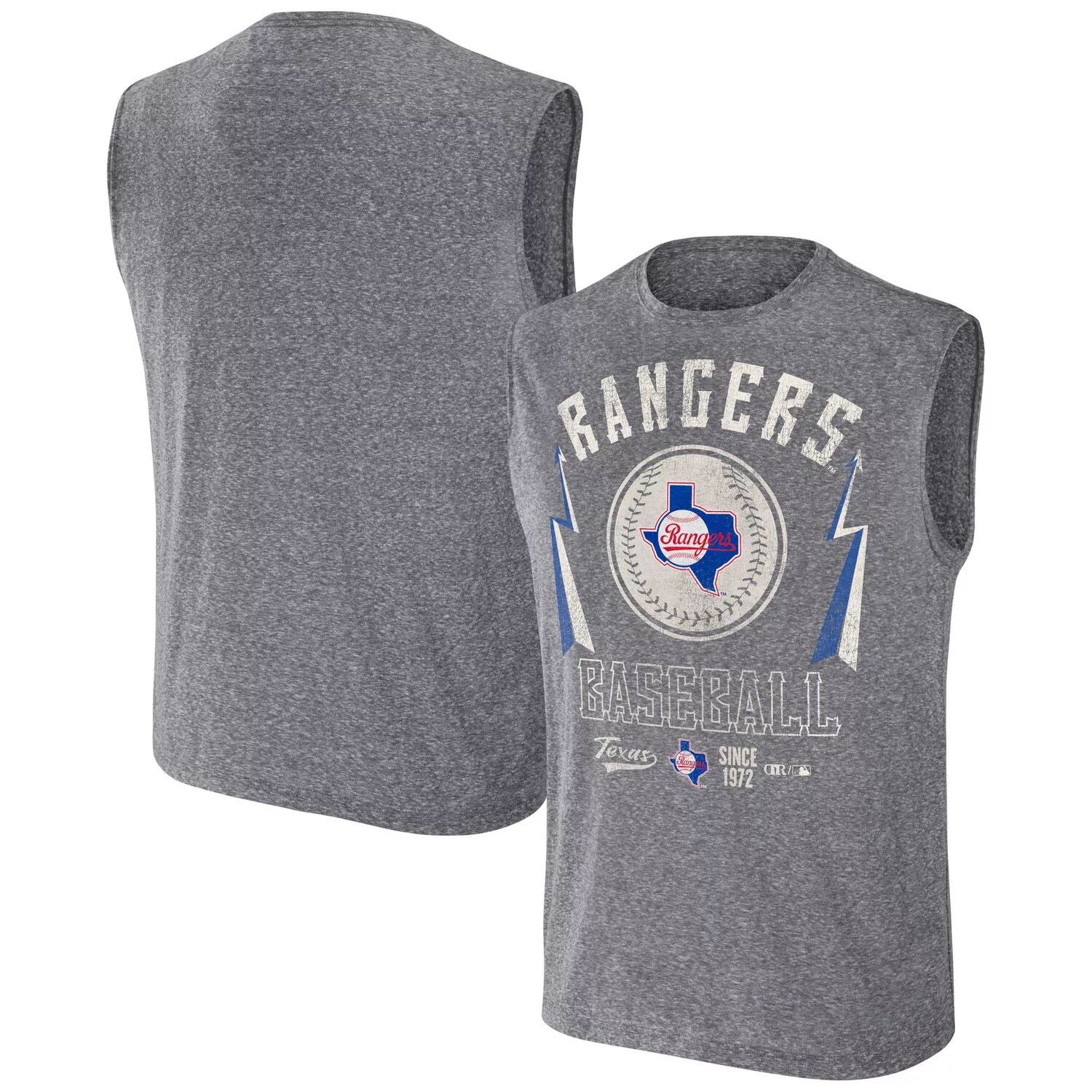 

Мужская майка Darius Rucker Collection от Fanatics Charcoal Texas Rangers Muscle Tank Top