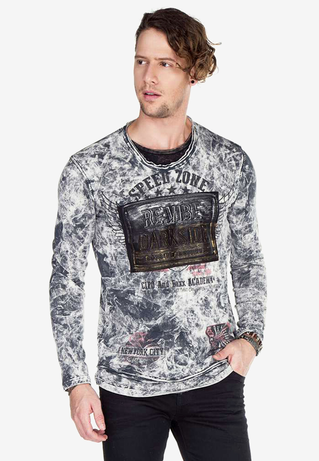 

Лонгслив Cipo & Baxx Sweatshirt, антрацит