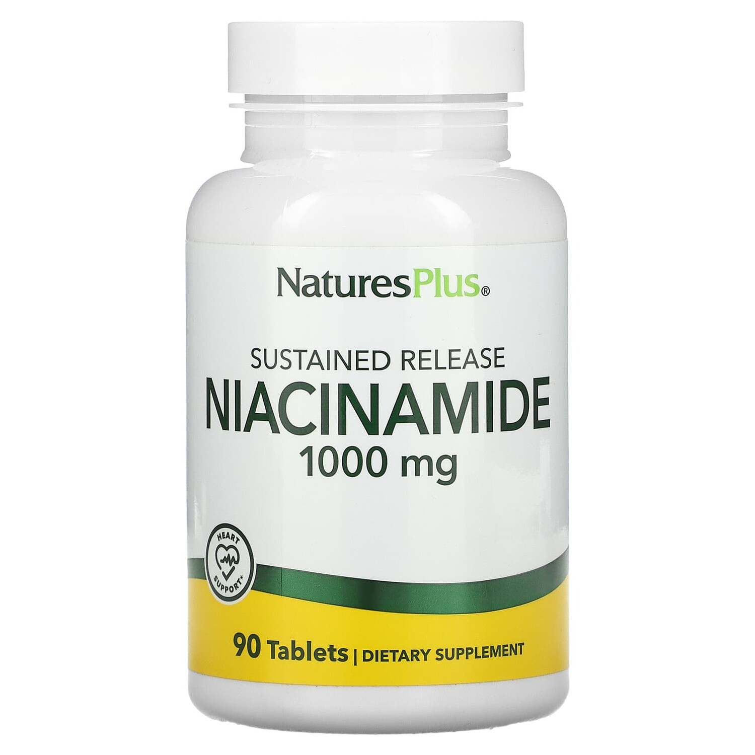 

Никотинамид замедленного высвобождения, 1000 мг, 90 таблеток, NaturesPlus