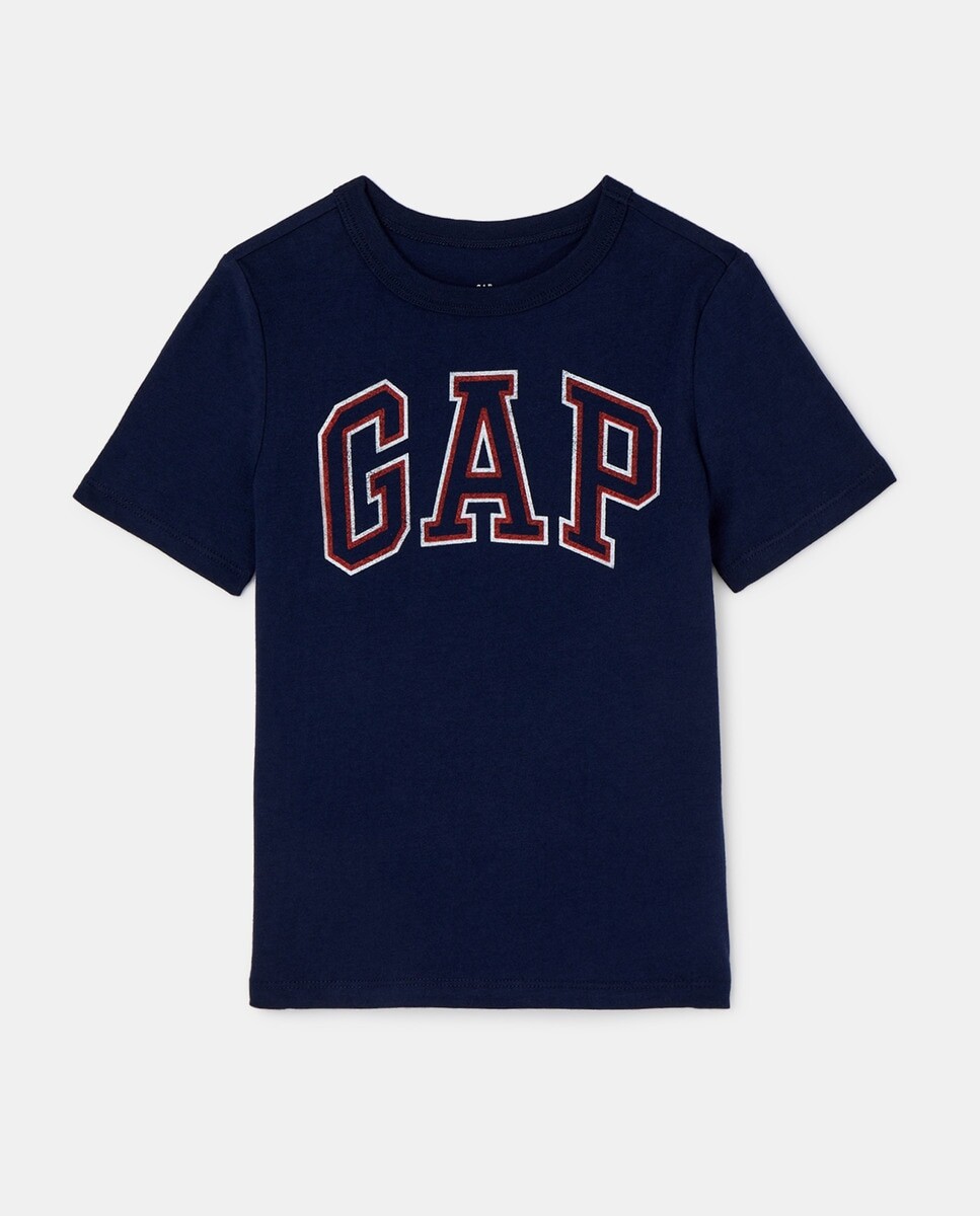 

Футболка с логотипом для мальчика с короткими рукавами Gap, черный