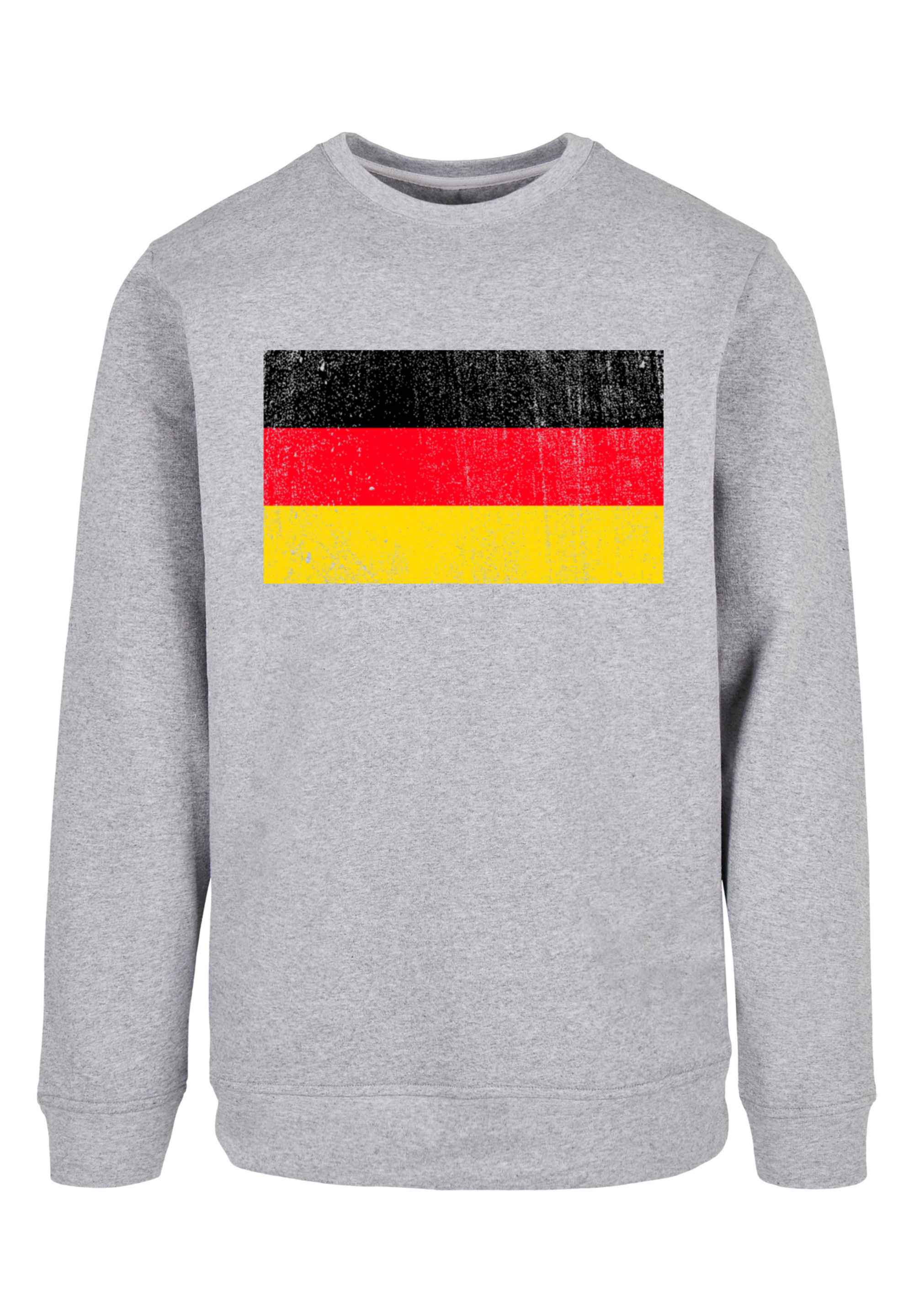Пуловер F4NT4STIC Sweatshirt Germany Deutschland Flagge distressed, цвет grau meliert