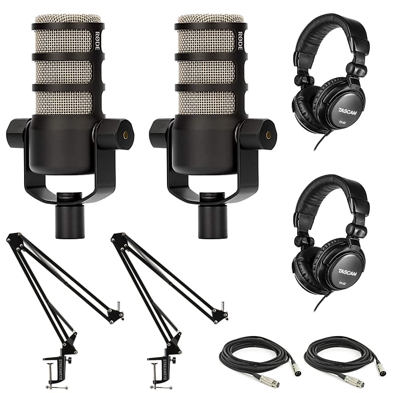 цена Микрофон для подкастов RODE 2x Podmic, 2x SR350, 2x Boomarm1, 2x XLR