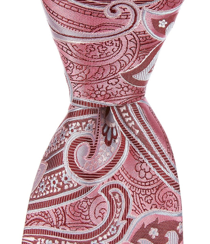 Тед Бейкер Лондон Шеппард Пейсли-Принт 3 1/4 Шелковый галстук Ted Baker London, розовый