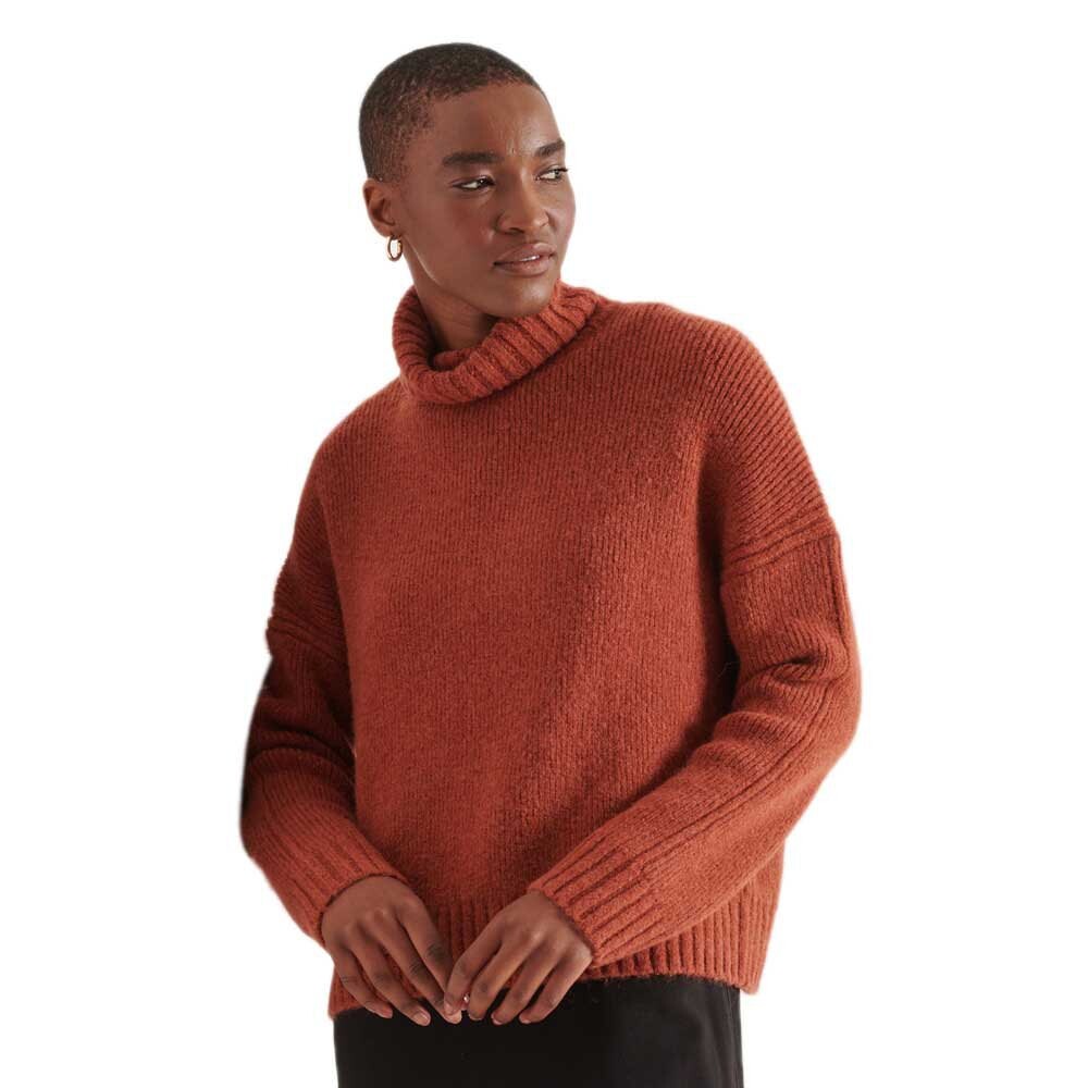 Свитер Superdry Studios Chunky Roll Neck, красный свитер superdry studios chunky roll neck бежевый