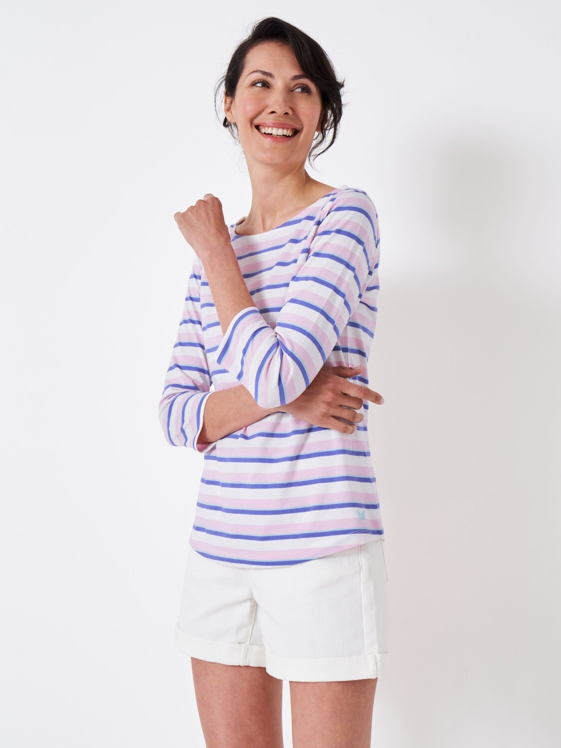 

Топ в полоску Crew Clothing Essential Breton, сиреневый