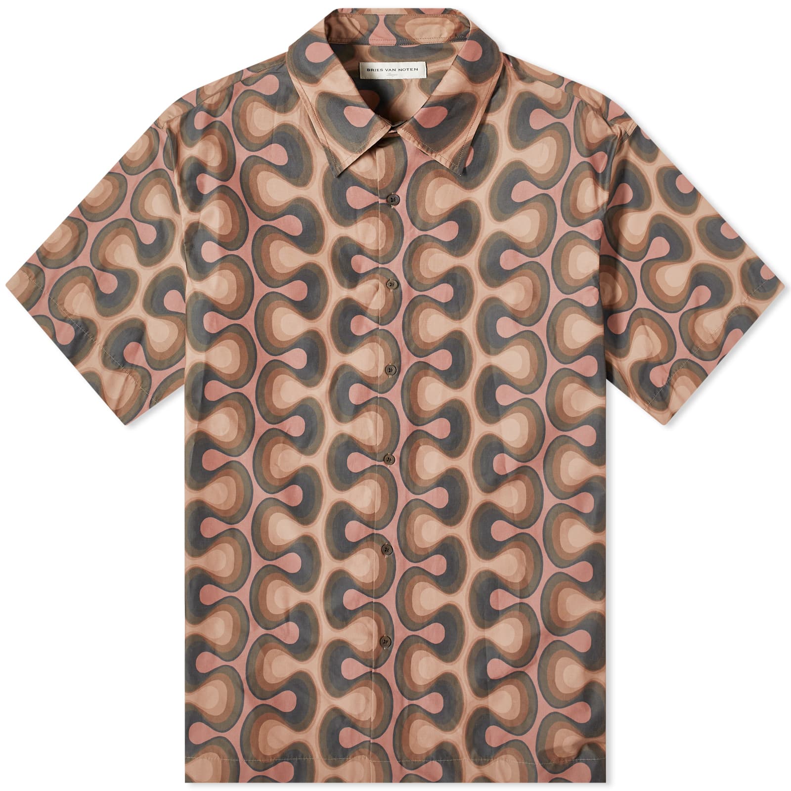 Рубашка Dries Van Noten Cassidye Short Sleeve, цвет Terra бежевый пиджак с поясом dries van noten