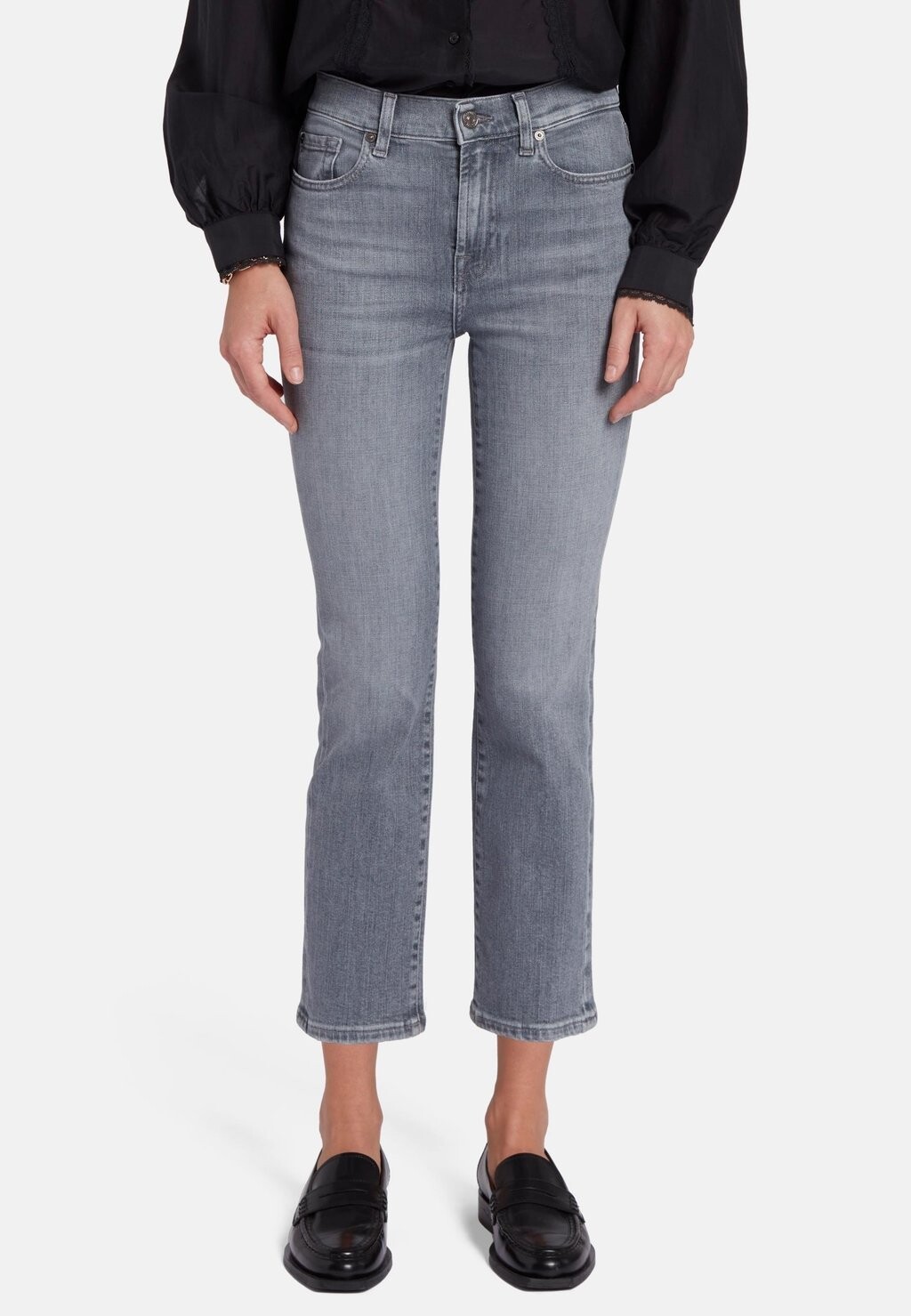

Джинсы Straight Leg CROP 7 for all mankind, цвет grey