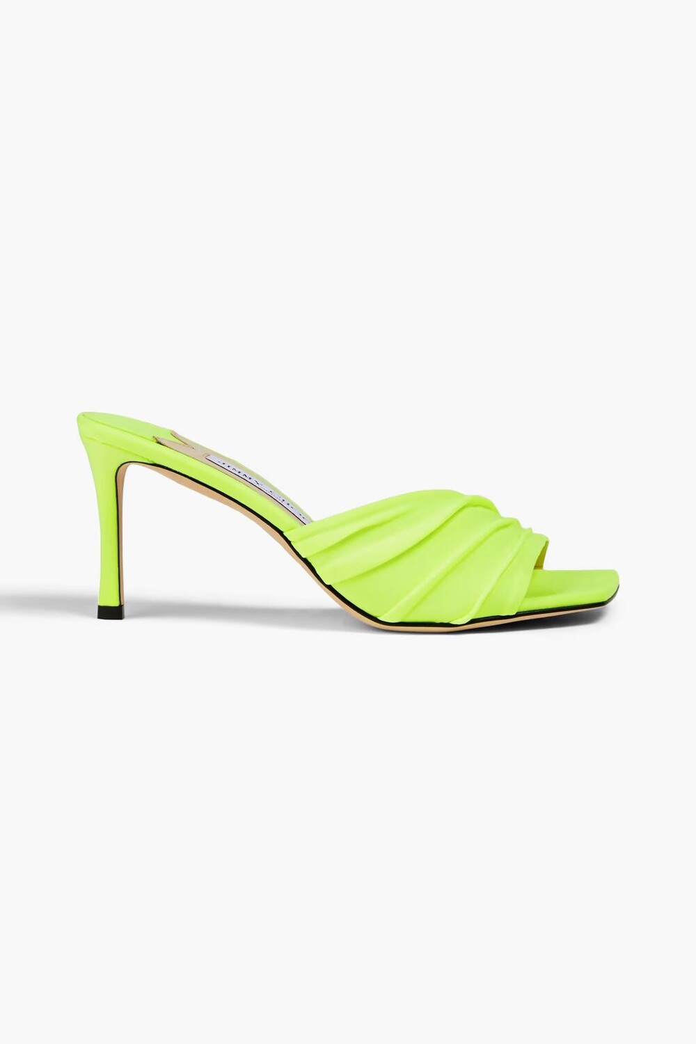 

Неоновые мюли Basil из эластичного джерси со сборками Jimmy Choo, зеленый лайм