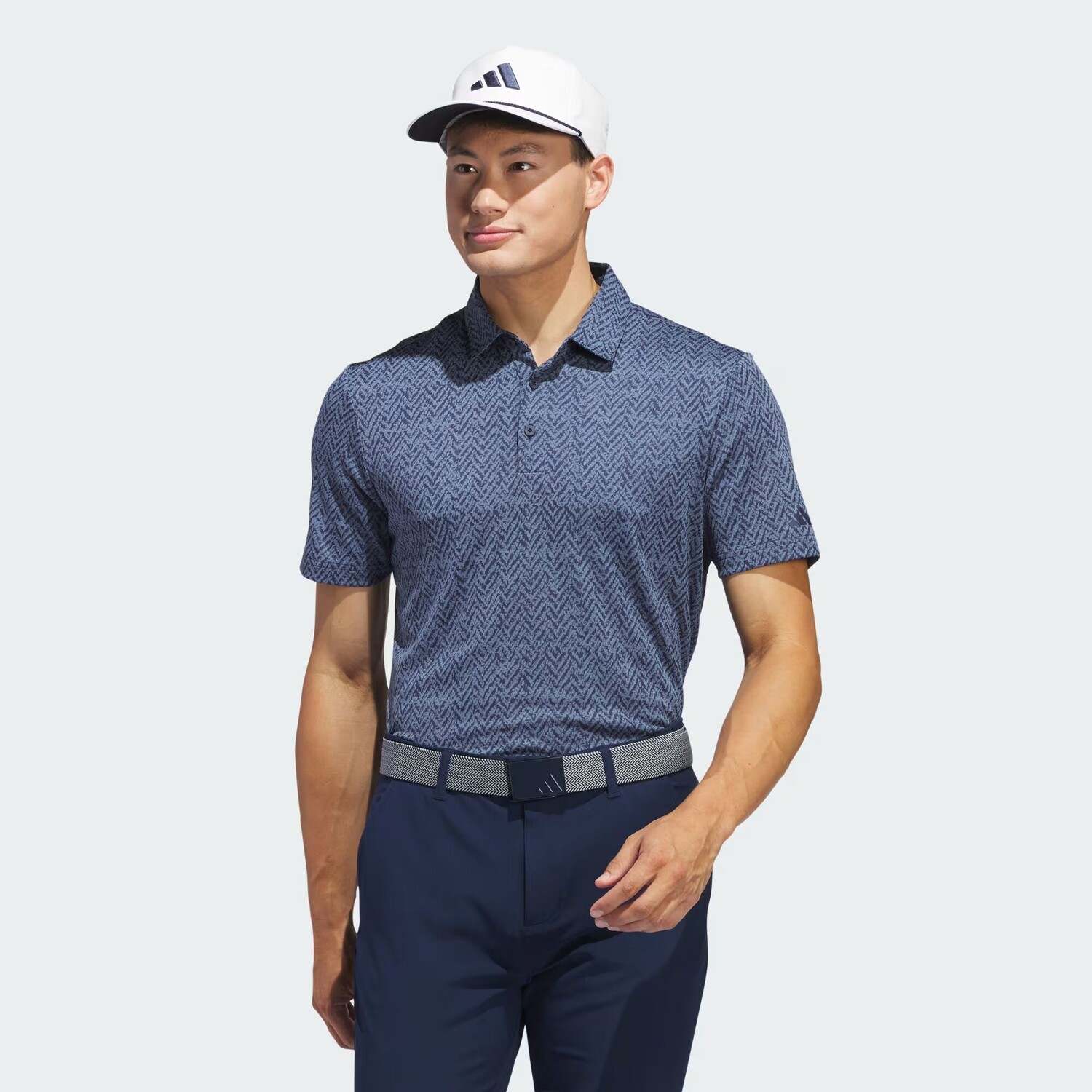 

Жаккардовая рубашка-поло Ultimate365 Adidas, цвет Collegiate Navy