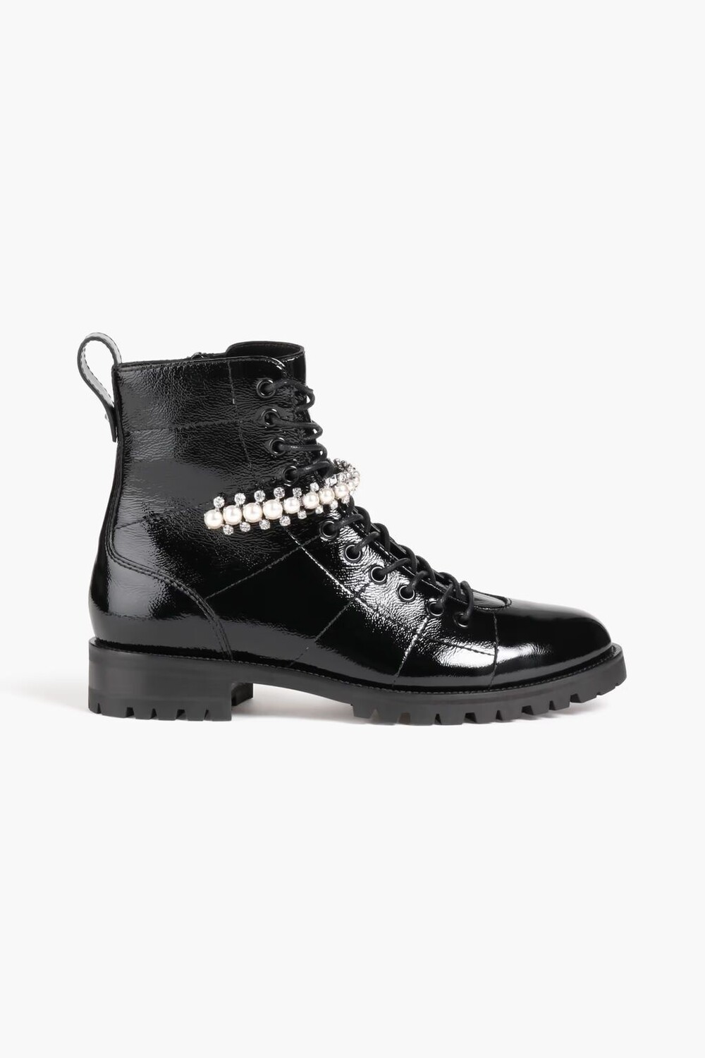 

Лакированные армейские ботинки Cruz с декором Jimmy Choo, черный