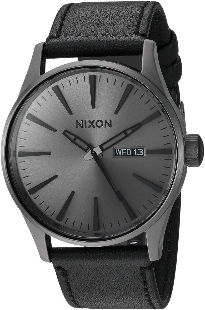 Часы Sentry Leather Nixon, цвет Gunmetal/Black
