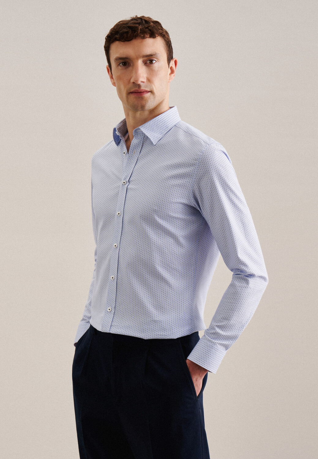 

Рубашка Seidensticker Business Slim, светло синий