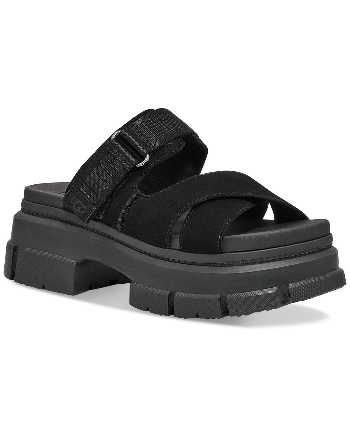 

Женские шлепанцы на платформе Ashton UGG, черный