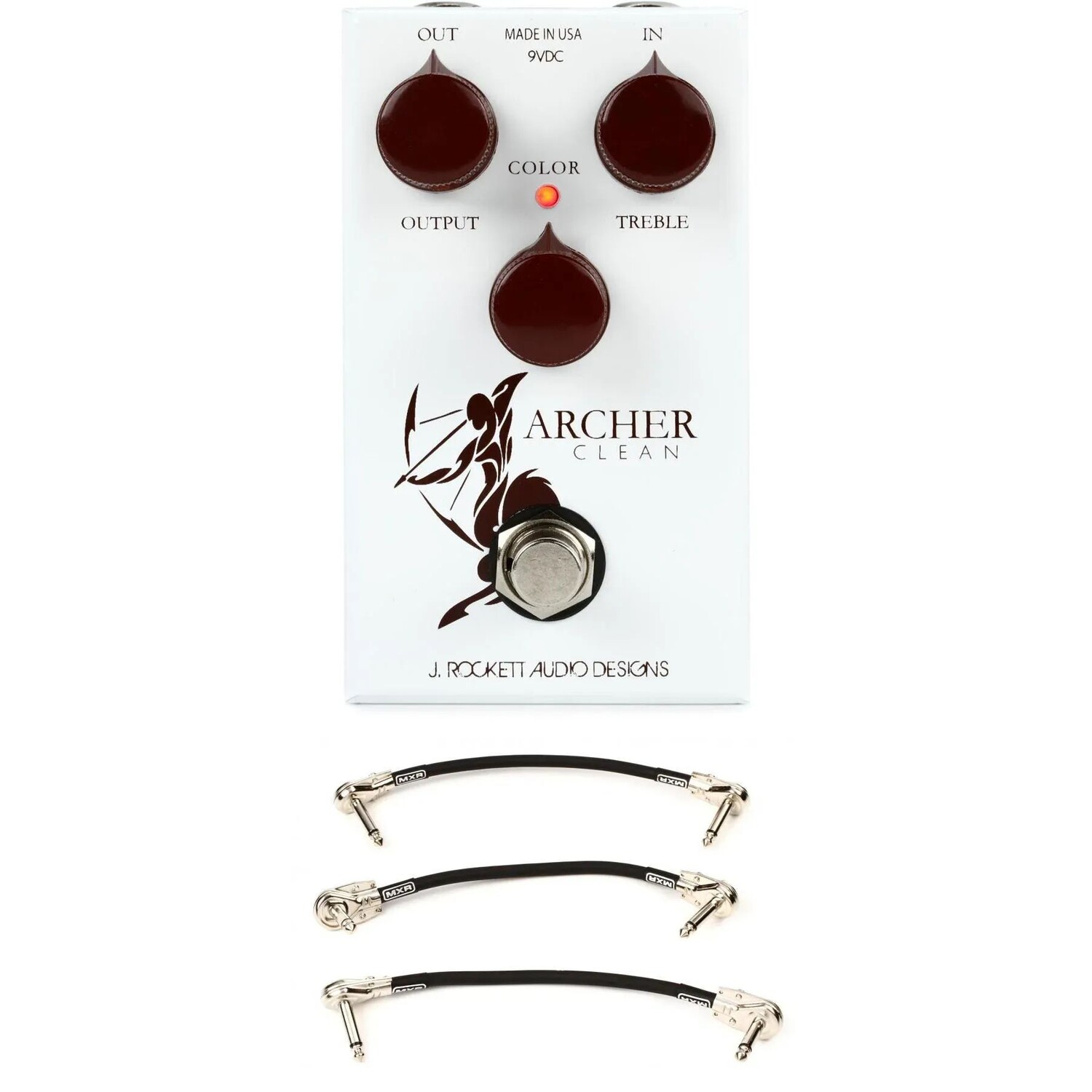 

J. Rockett Audio Designs Archer Clean Colored Boost Pedal с 3 соединительными кабелями