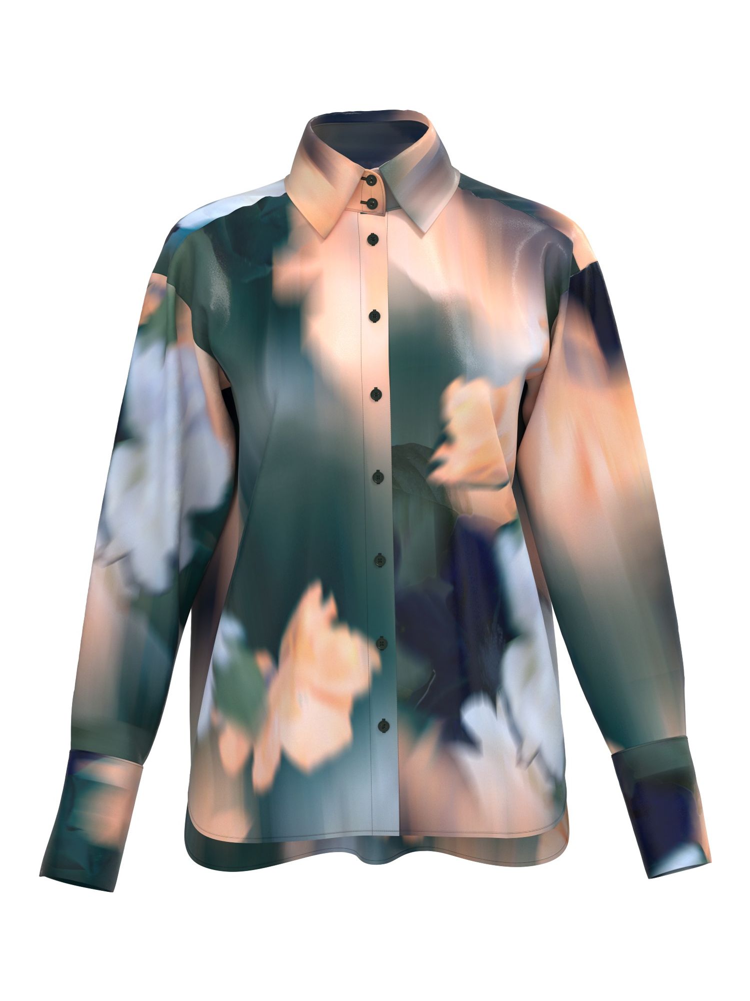 Рубашка повседневного кроя Cielo с размытым цветком InWear, мульти цена и фото