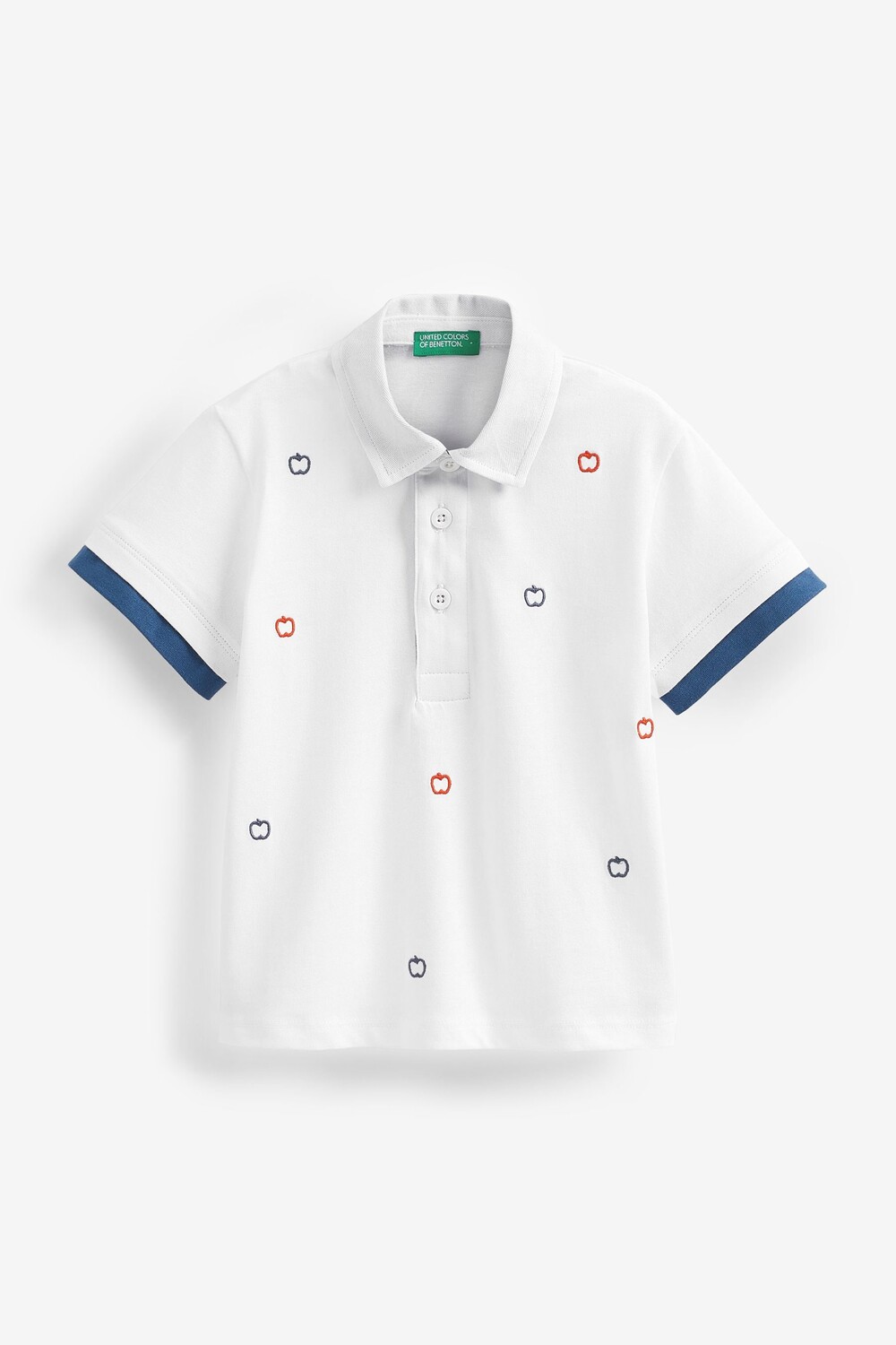 

Рубашка-Поло с рисунком Benetton, белый