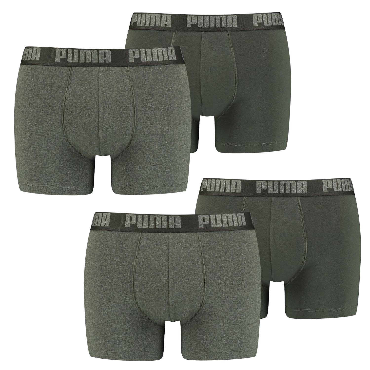 Боксеры Puma Boxershorts PUMA BASIC BOXER 4P, цвет 038 - Green Melange