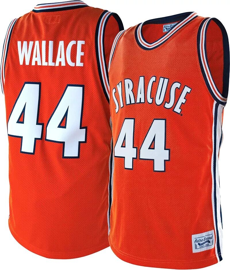 

Retro Brand Мужская баскетбольная майка Syracuse Orange John Wallace № 44 оранжевая реплика