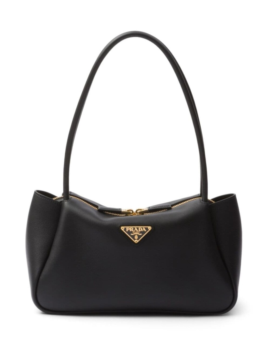

Prada сумка среднего размера с логотипом, черный