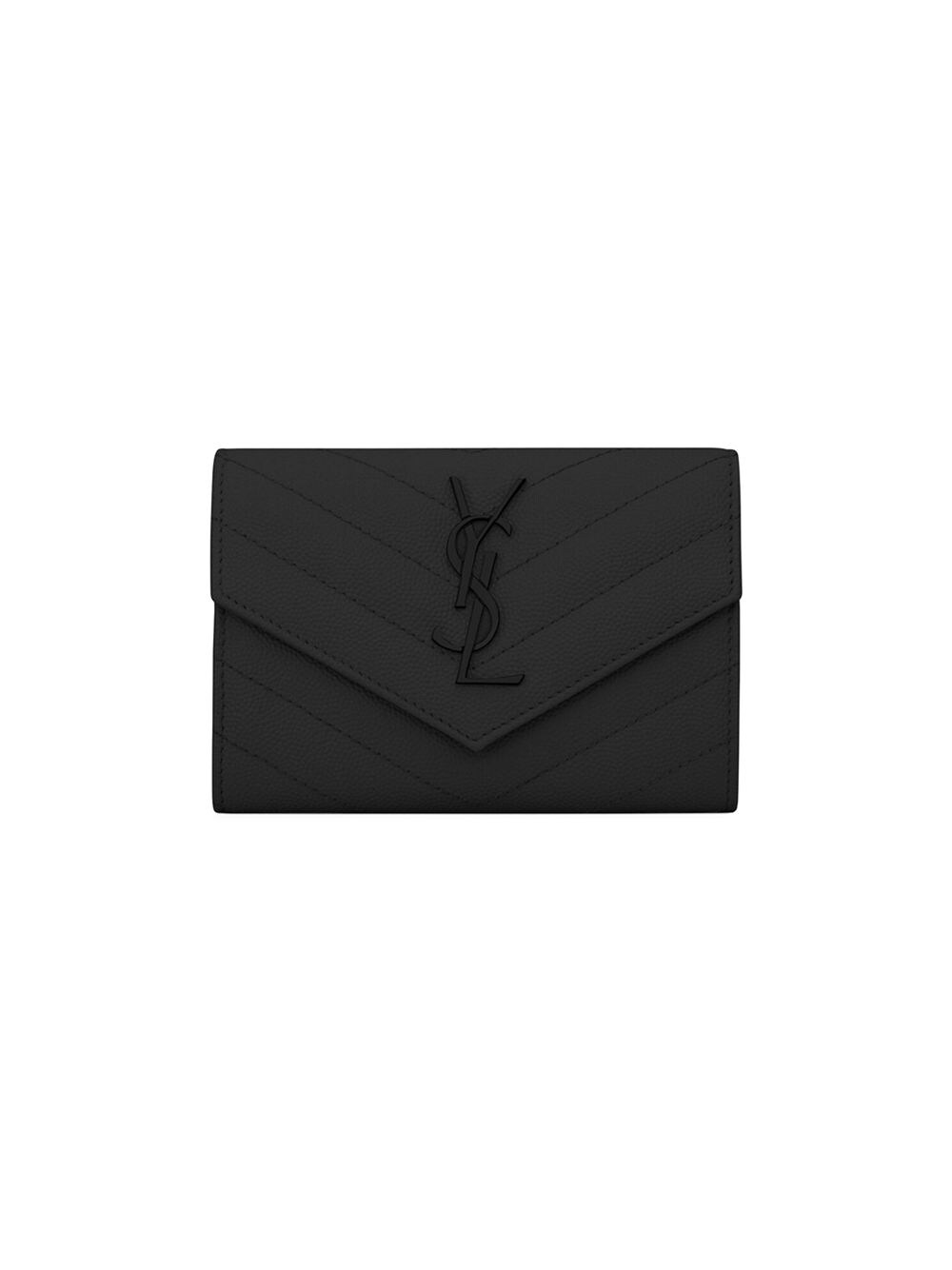 

Небольшой кошелек-конверт Cassandre Matelass из кожи с тиснением Grain de Poudre Saint Laurent
