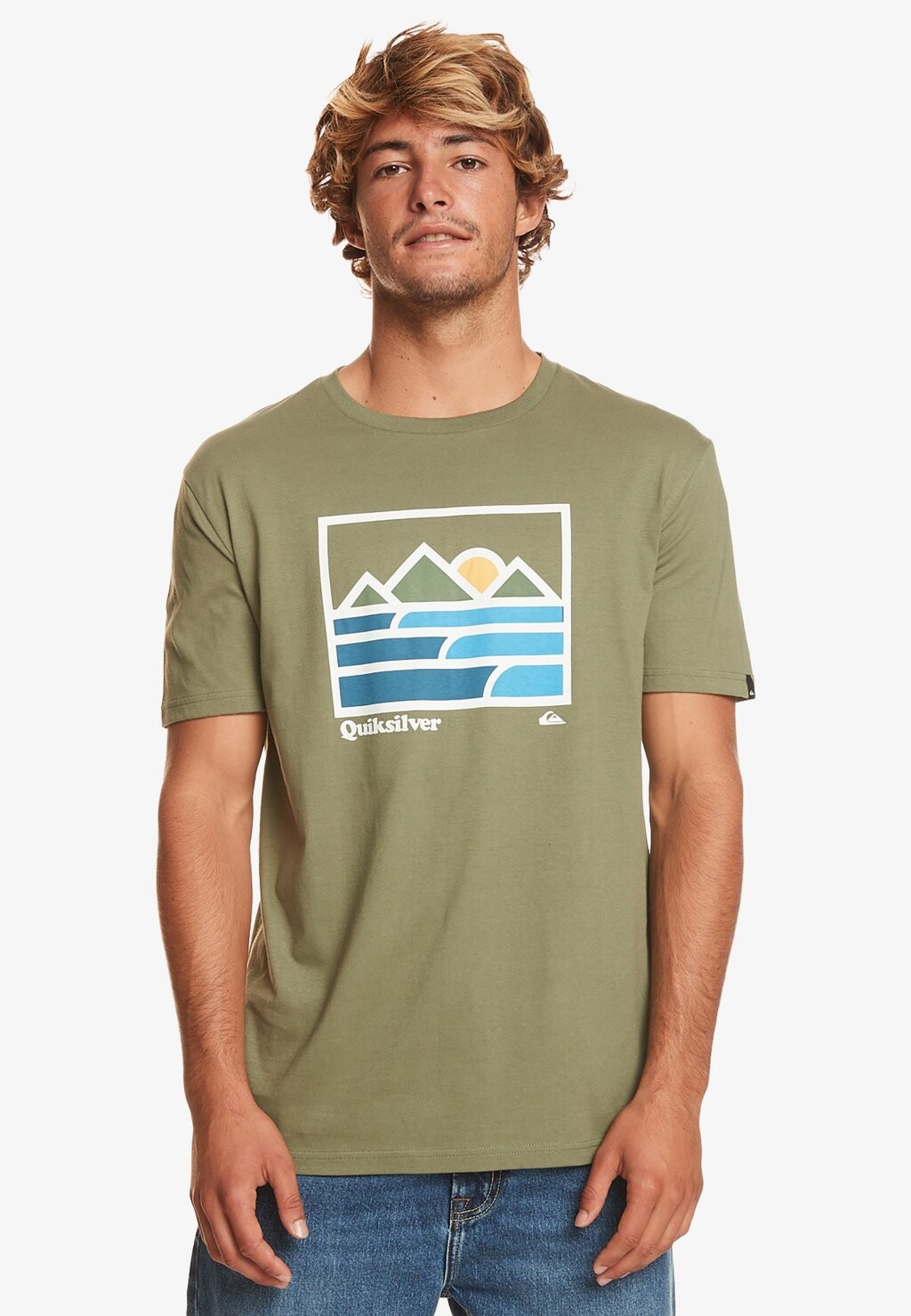 

Футболка с принтом Quiksilver, зеленый
