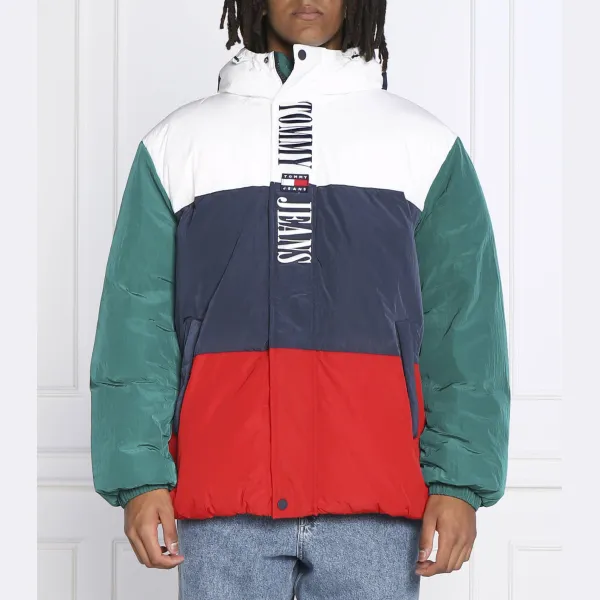 

Куртка оверсайз в стиле колор-блок архивного кроя Tommy Hilfiger, белый