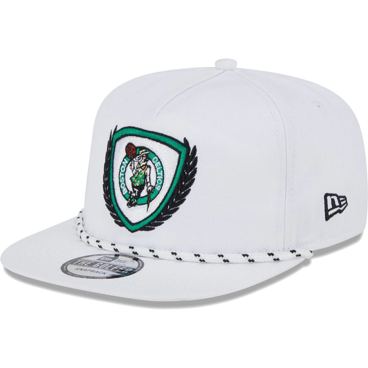 

Мужская белая кепка New Era Boston Celtics The Golfer Crest Snapback
