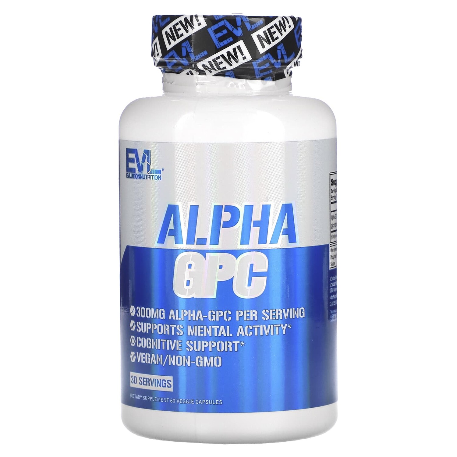 

Alpha GPC, 150 мг, 60 растительных капсул, EVLution Nutrition