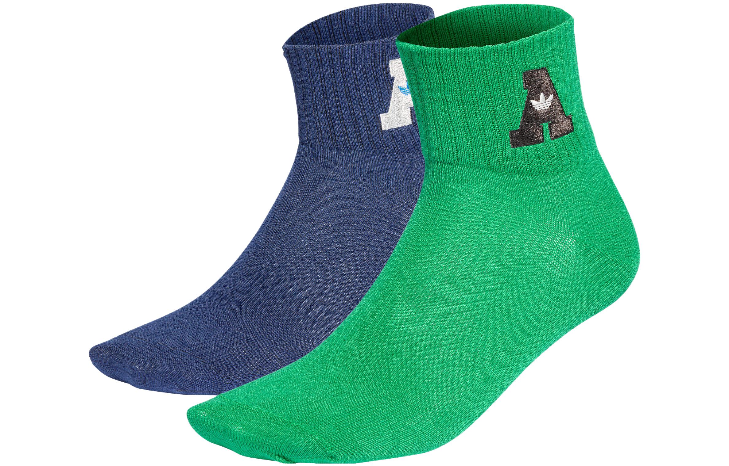 

Носки унисекс до середины икры Adidas Originals, цвет 2 Pack (Blue and Green)