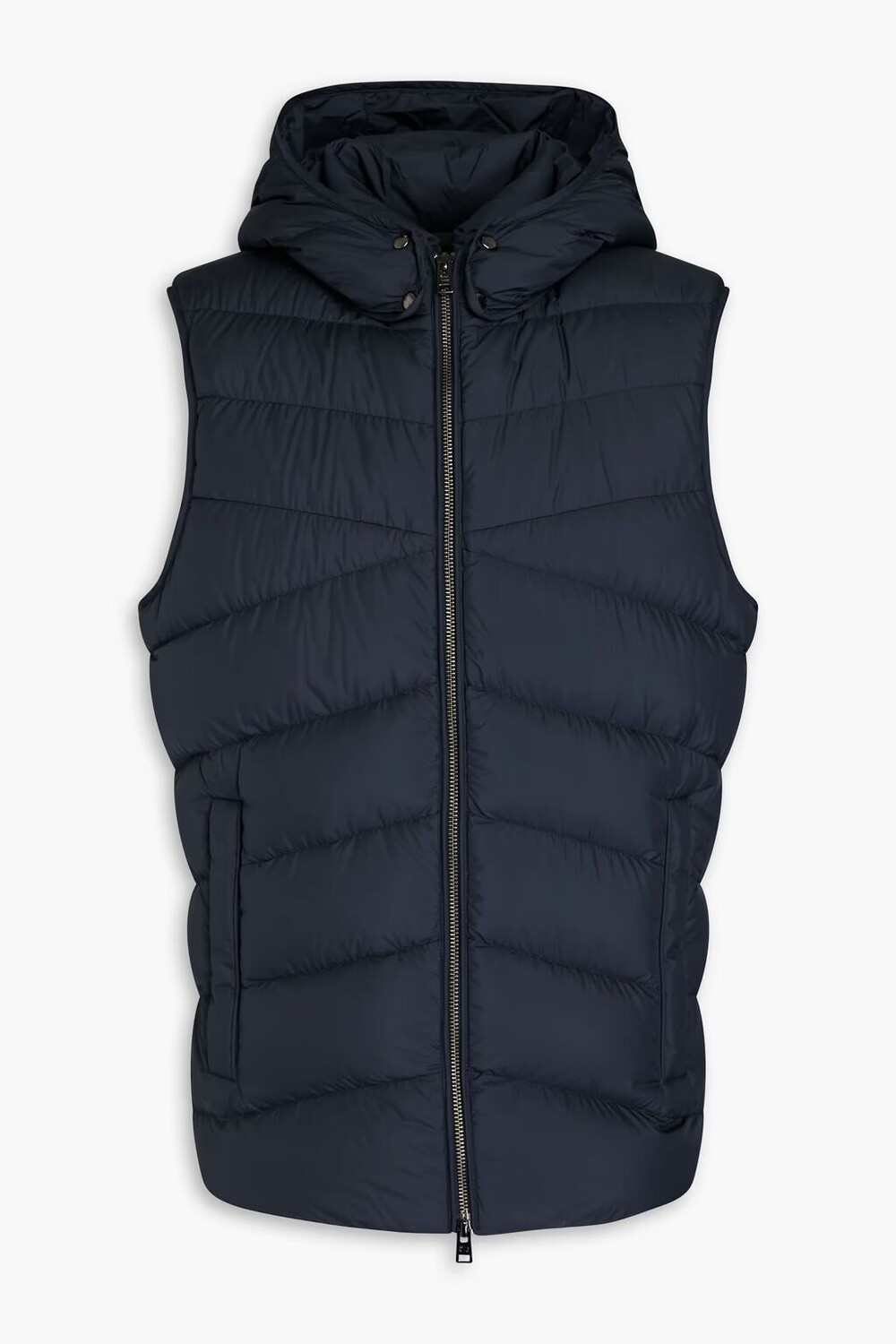 

Стеганый жилет с капюшоном Woolrich, темно-синий