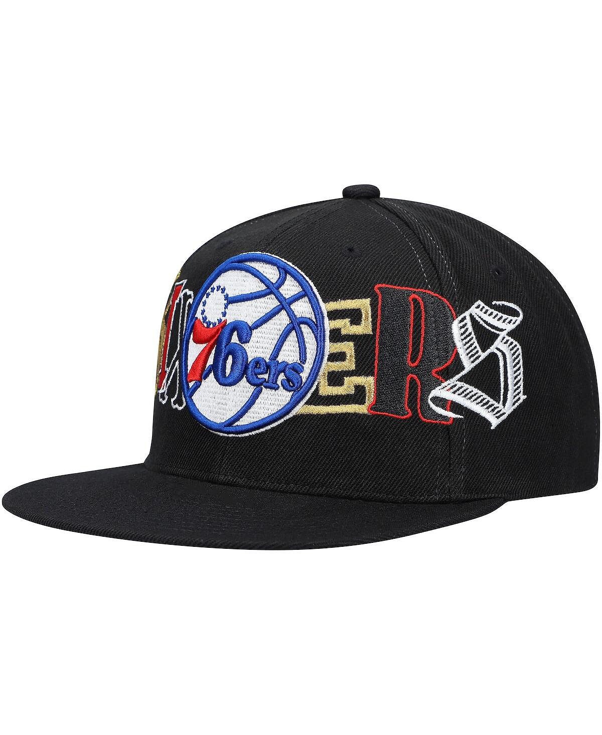 

Мужская черная кепка Snapback Philadelphia 76Ers Hype Type Mitchell & Ness
