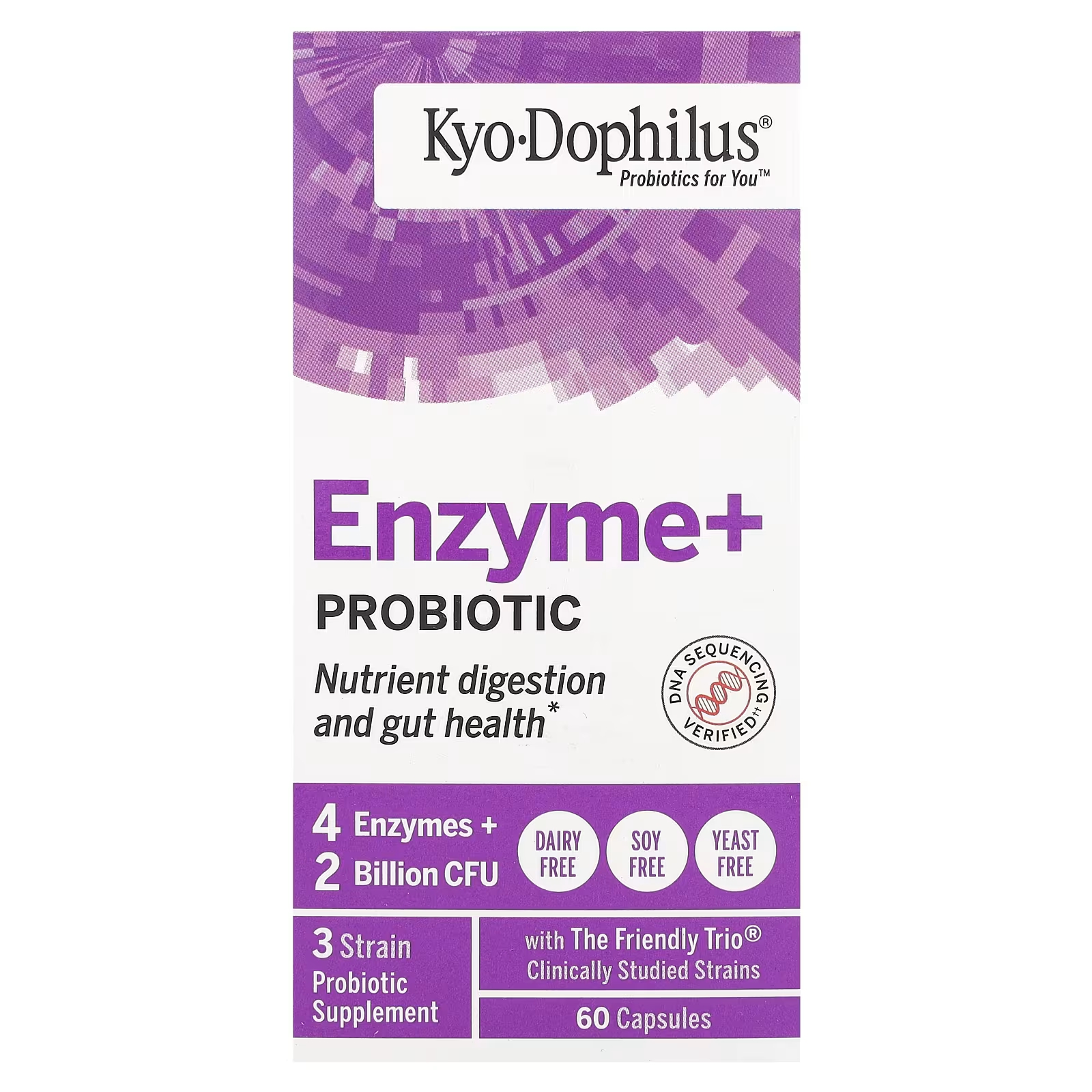 Фермент + пробиотик Kyolic Kyo Dophilus, 60 капсул