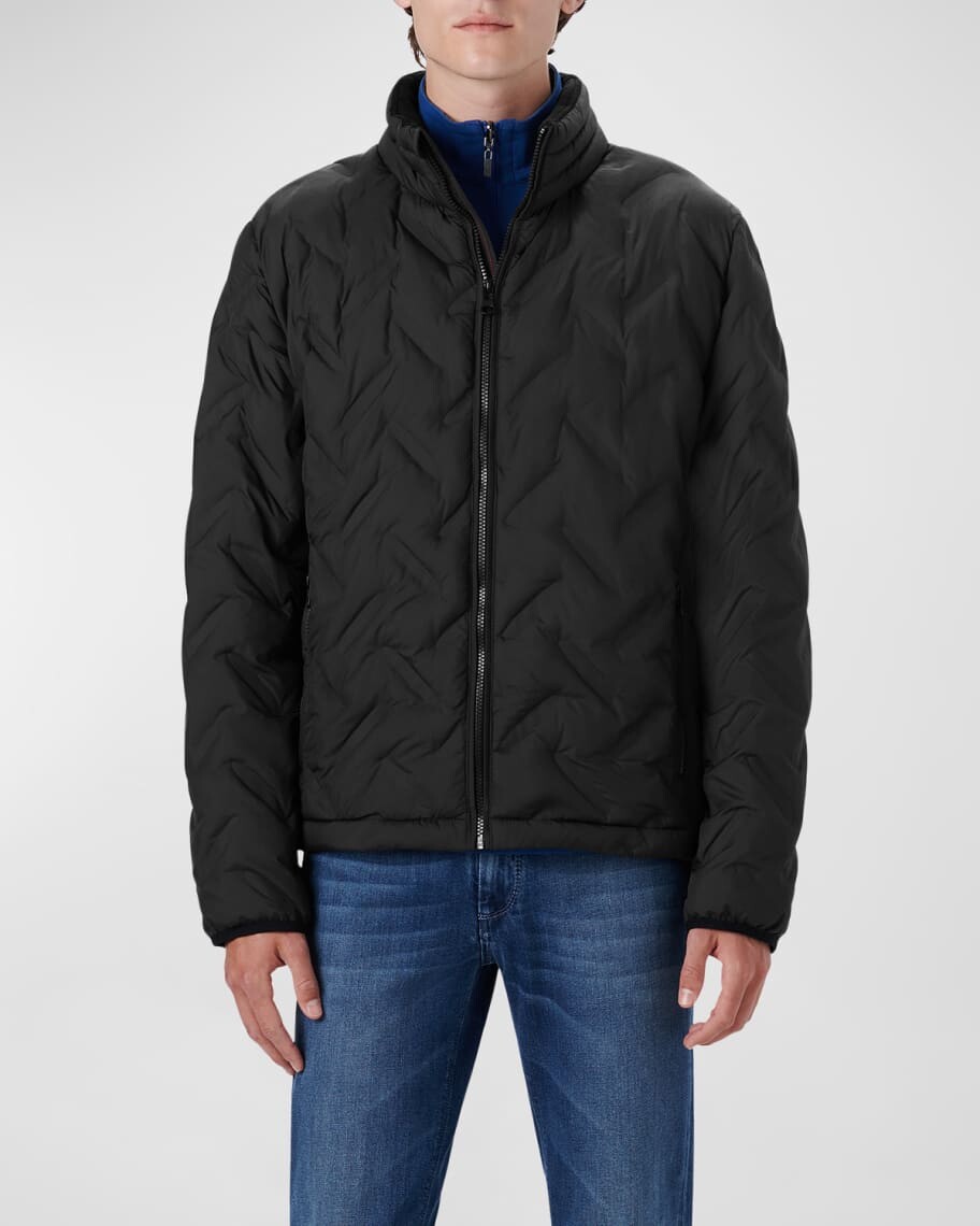 

Мужская водоотталкивающая куртка Eco-Down Nylon Blouson Bugatchi, Черный