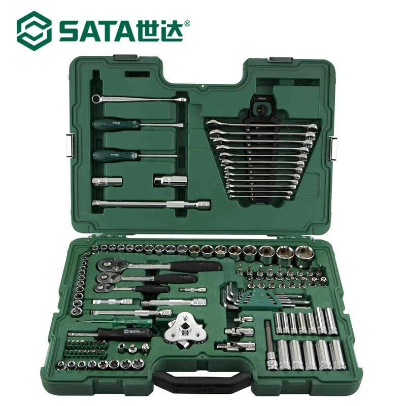 SATA, 128 штук, 6,3x10x12,5 мм, торцевой ключ с храповым механизмом для ремонта и обслуживания автомобилей, большой, средний и малый набор для ремонта летающих автомобилей 09014A на складе (новые и старые модели отправляются случайным образом)