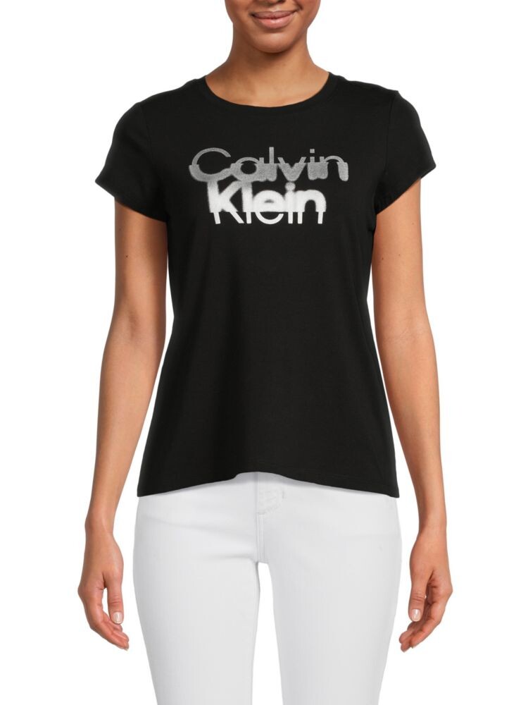 

Футболка с размытым логотипом Calvin Klein, черный