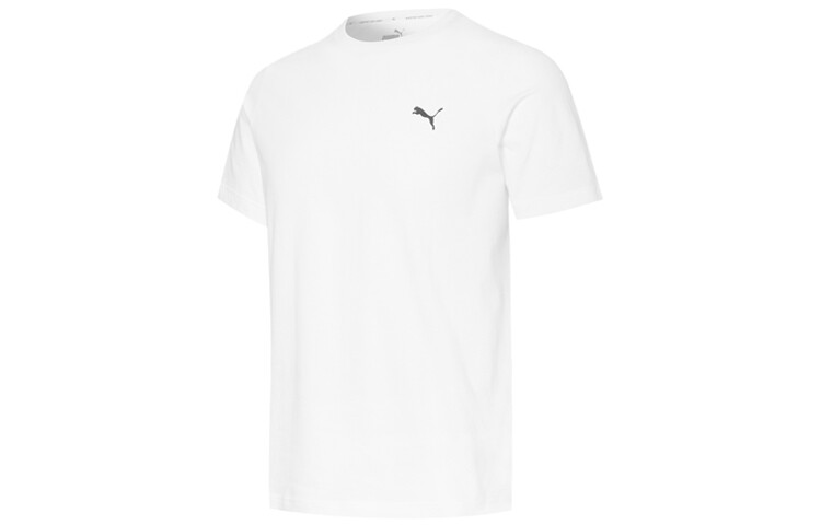 

Спортивная футболка Puma с маленьким логотипом и круглым воротником, мужская, белая