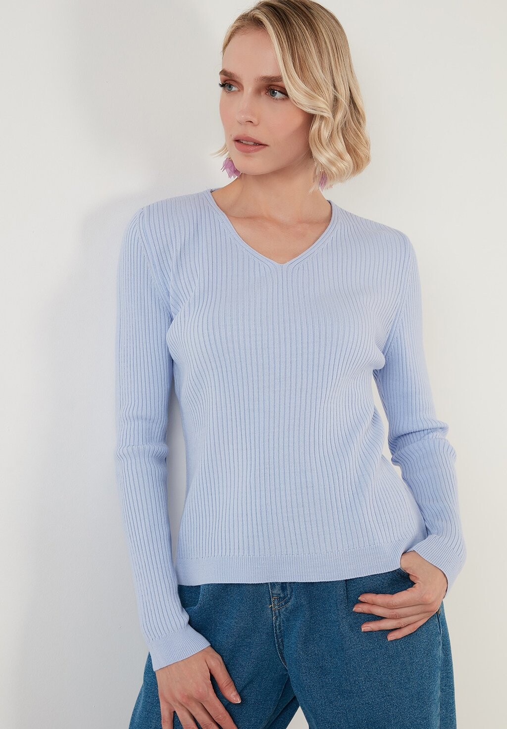 

Свитер LELA Regular Fit, синий, Синий;серый