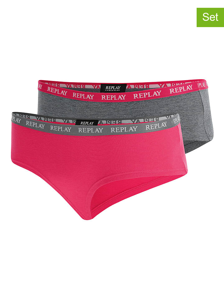 

Трусы Replay 2er Set Pantys, цвет pink/grau