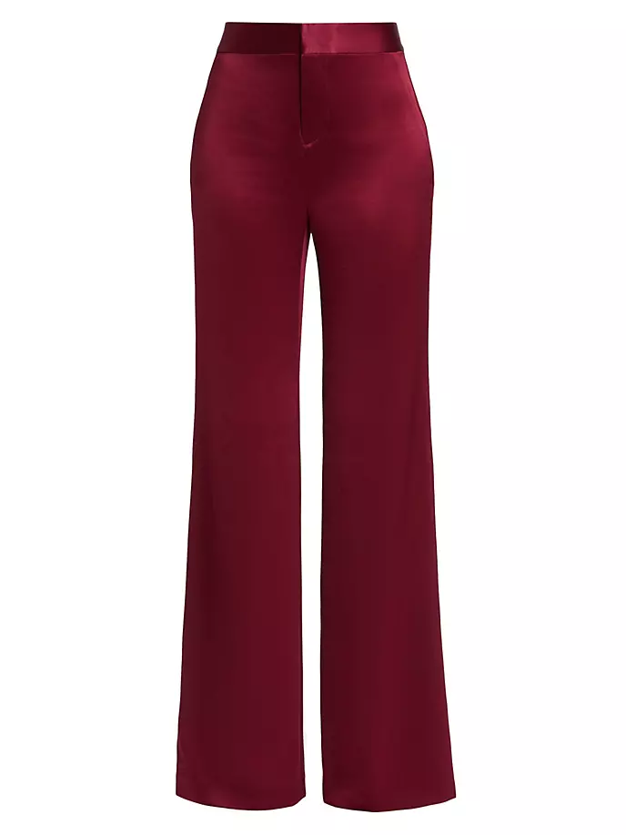 

Атласные брюки с вырезом Deanna Alice + Olivia, цвет bordeaux