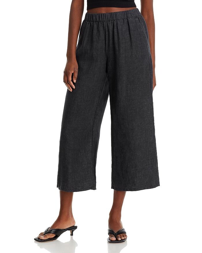 

Широкие брюки без застежки из органического льна Eileen Fisher
