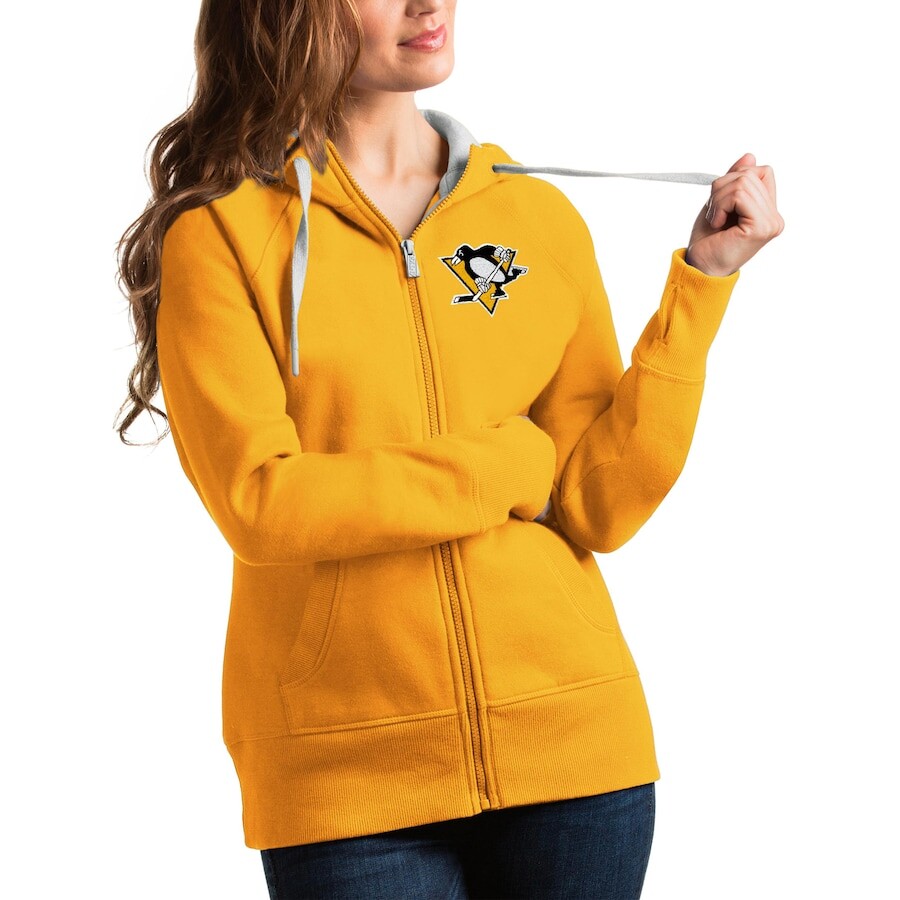 

Толстовка на молнии Antigua Pittsburgh Penguins, золотой
