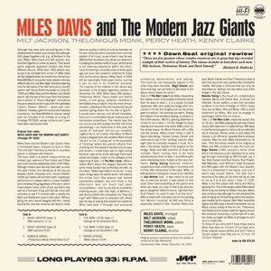 Виниловая пластинка Davis Miles - And the Modern Jazz Giants miles davis miles davis and the modern jazz giants 180g limited edition