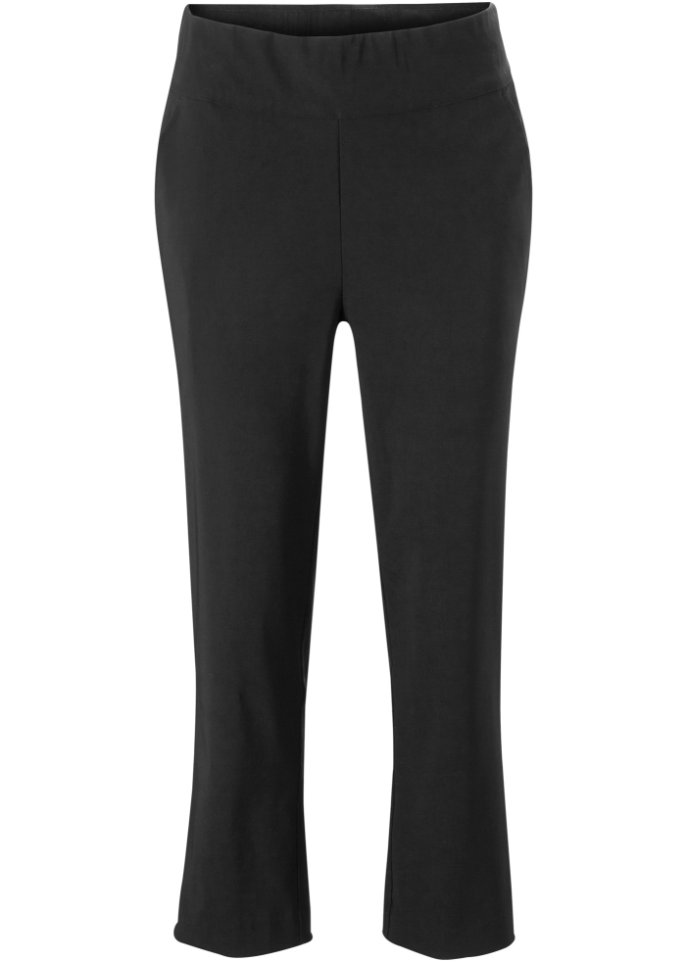 Бенгалинские брюки 7/8 на эластичном поясе Bpc Bonprix Collection, черный