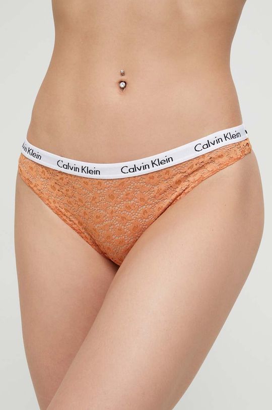 Бразильские трусы Calvin Klein Underwear, коричневый трусы бикини женские calvin klein underwear цвет оливковый qf4975e tby размер s 42