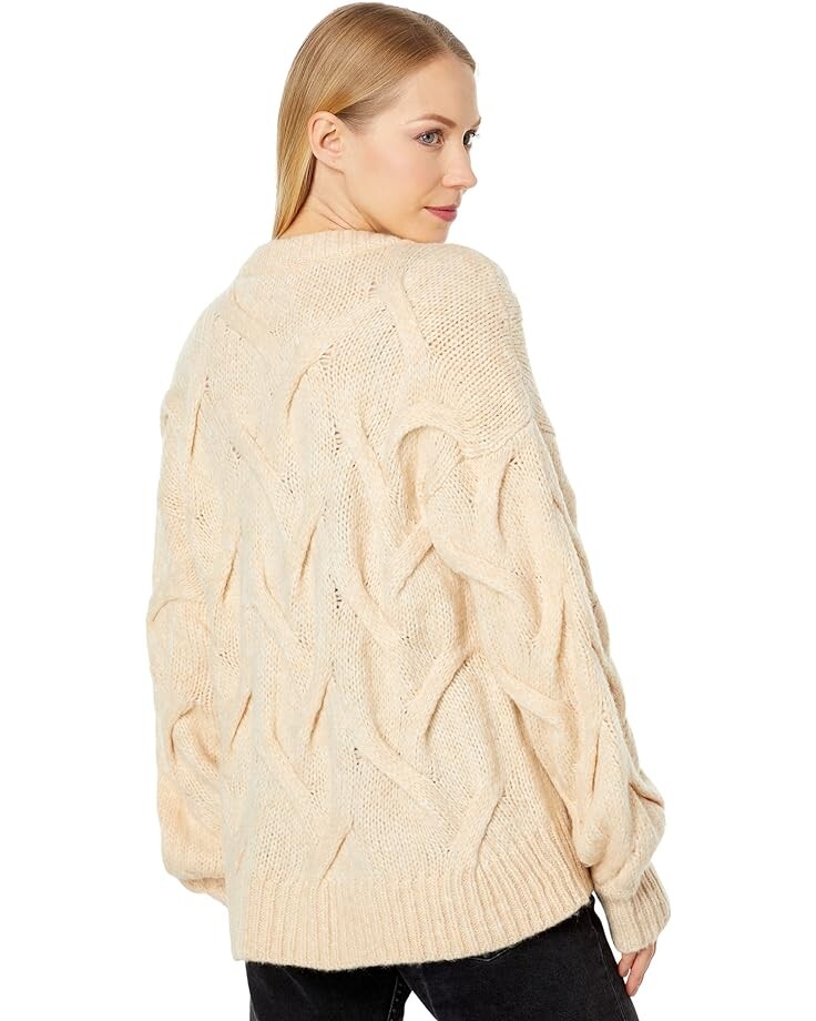 

Свитер Madewell Aviva Cable Cardigan, цвет Heather Powder