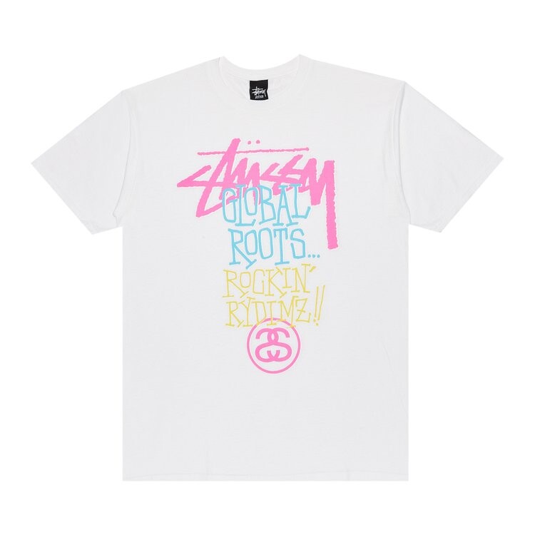 

Футболка Stussy Rockin' Rydimz!! 'White', белый